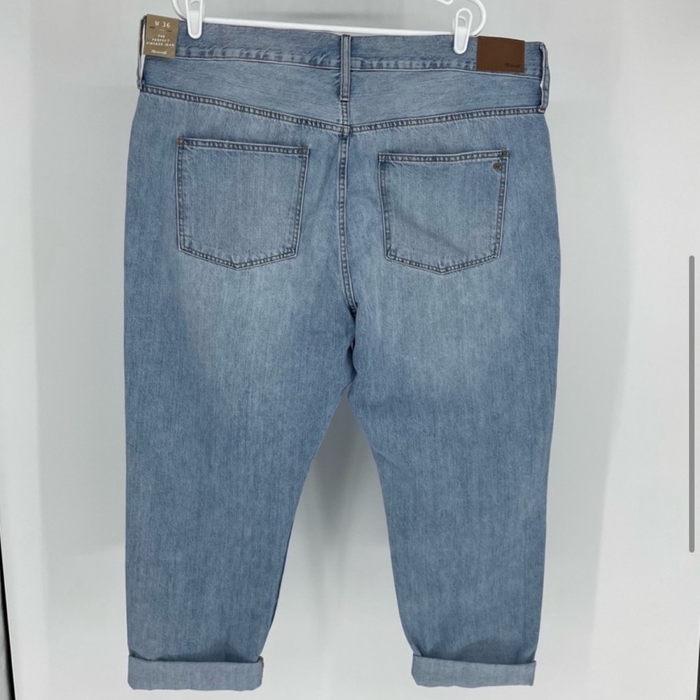 MADEWELL NWT THE PERFECT VINTAGE JEAN LIGHT BLUE WASH PLUS SIZE 36 HIGH RISE - Picture 4 of 10